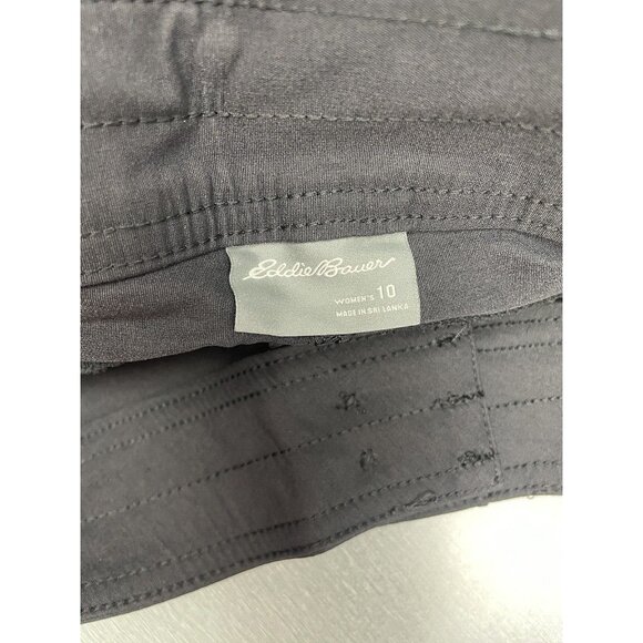 Eddie Bauer Ladies' Cargo Shorts BLACK Size 10  Lightweight Pocket With Zipper - Picture 9 of 11